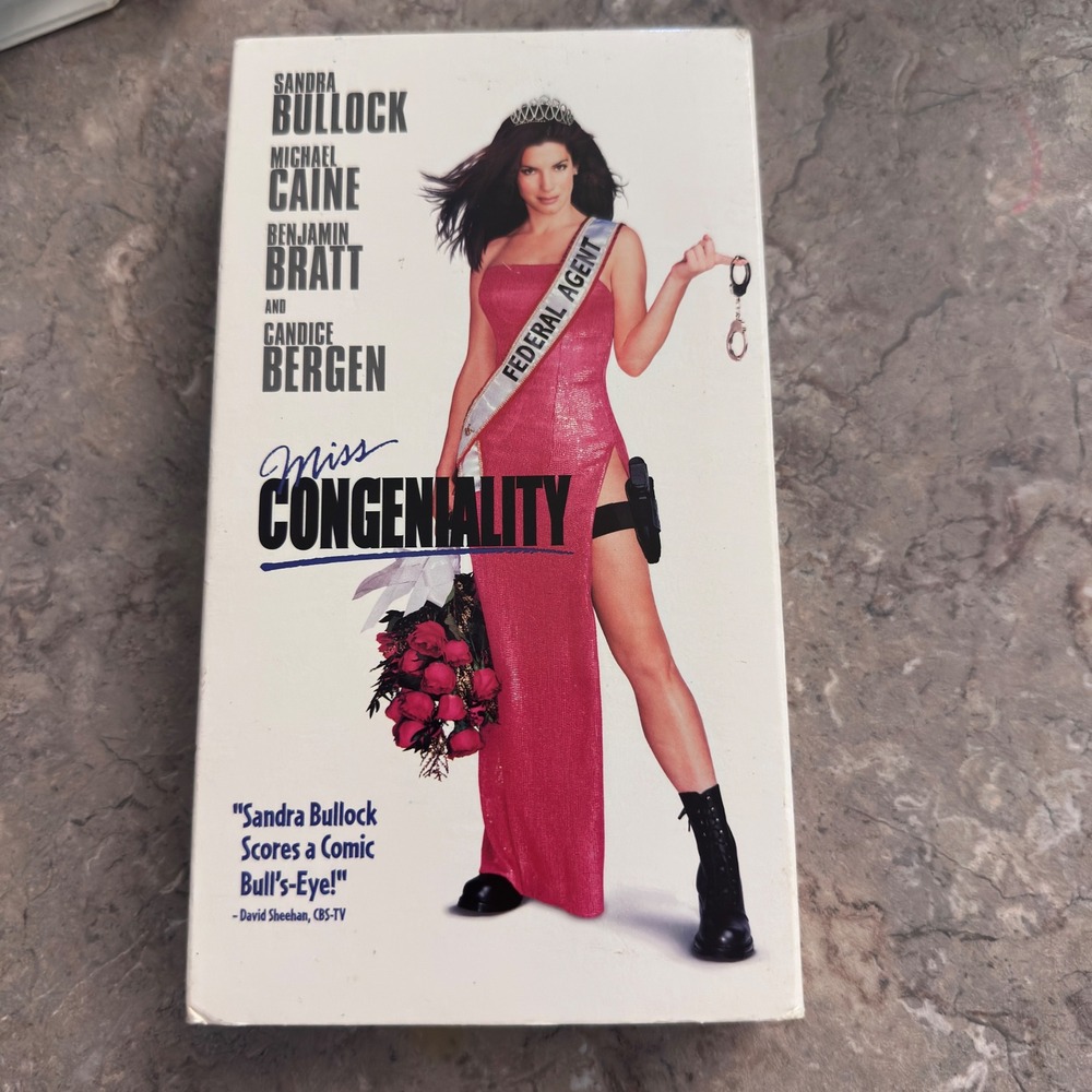 Miss Congeniality VHS 2000 Sandra Bullock Comedy‎ Warner Home Video 18976